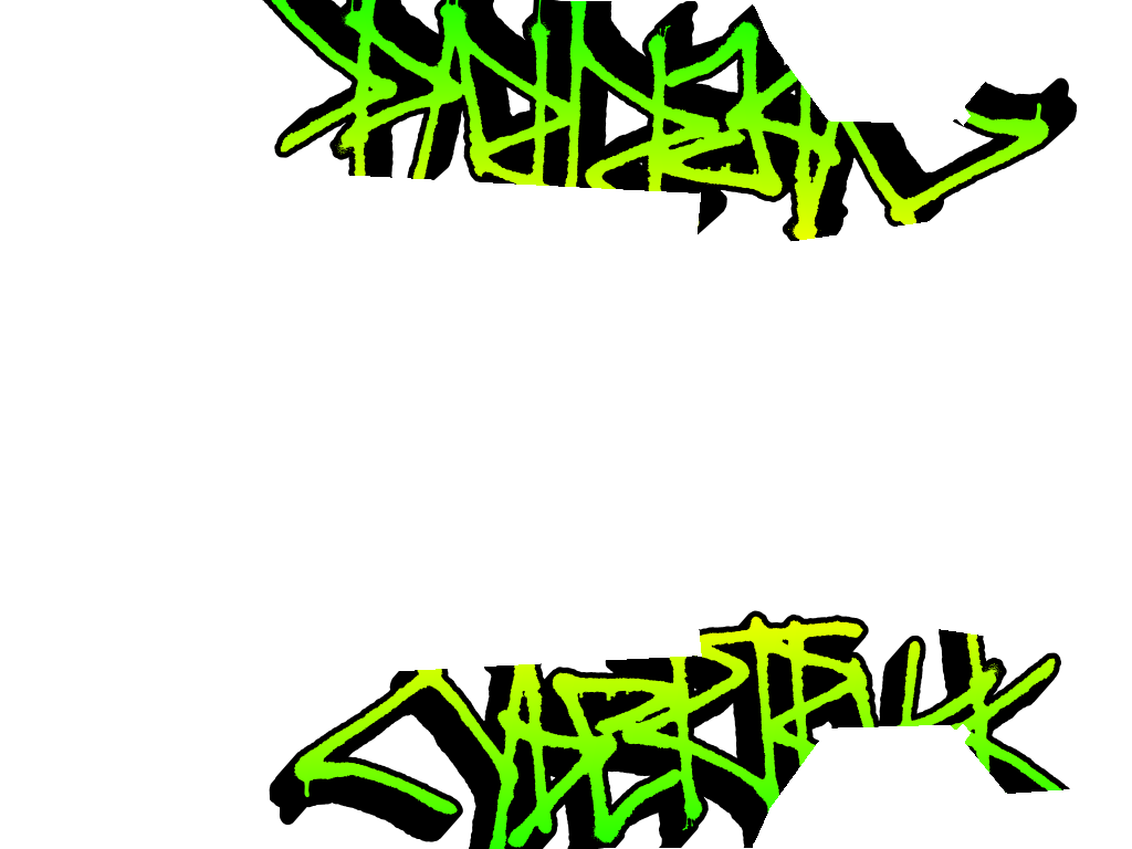 Graffiti green Tesla Cybertruck wrap design texture pattern