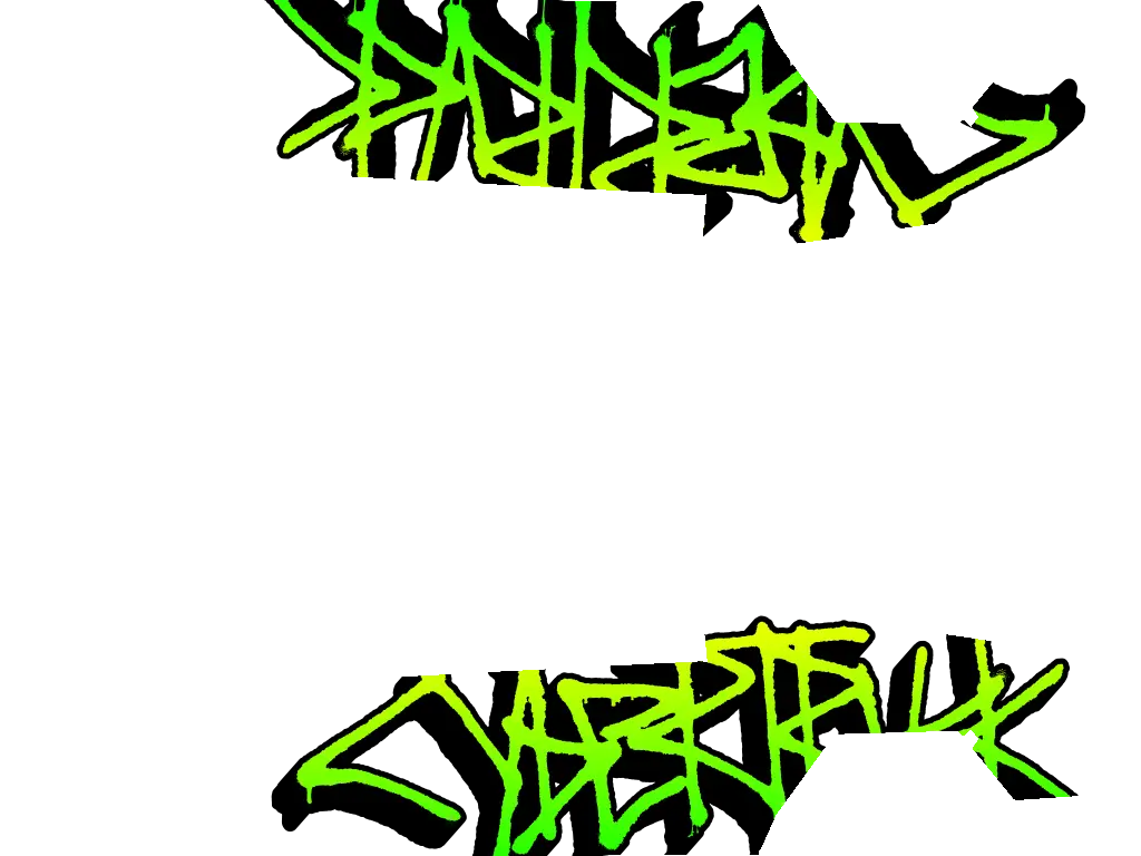 Graffiti green Tesla Cybertruck wrap design texture pattern