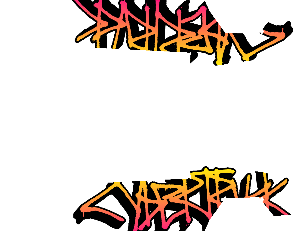 Graffiti orange Tesla Cybertruck wrap design texture pattern