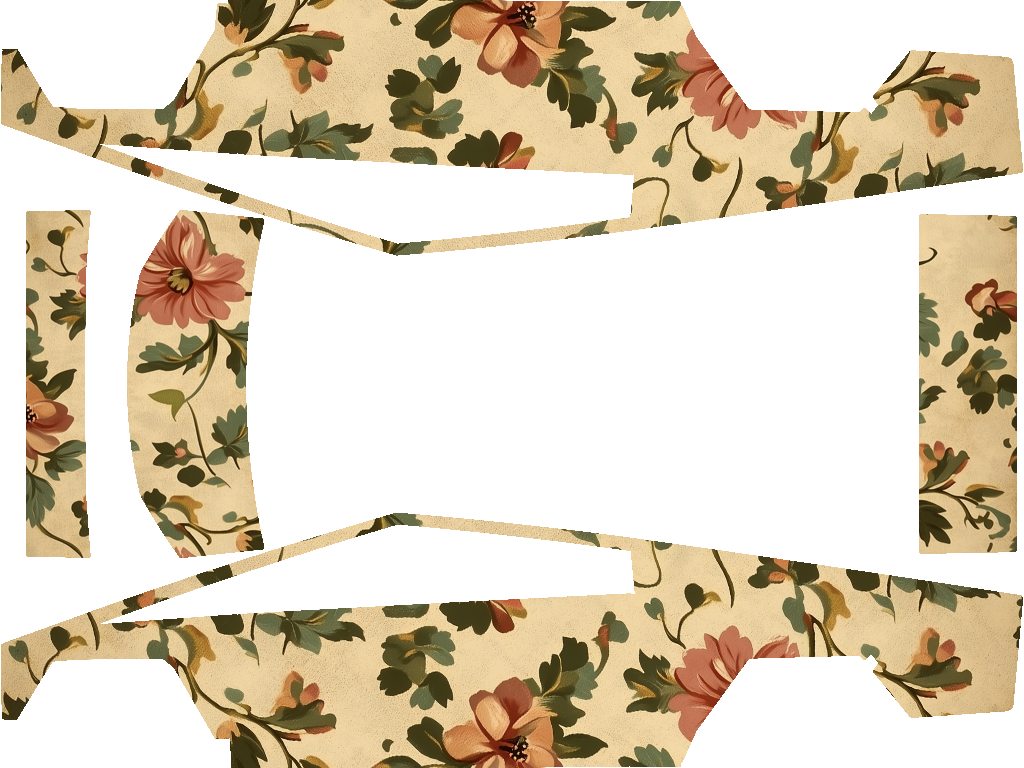 Grandmas Sofa Tesla Cybertruck wrap design texture pattern