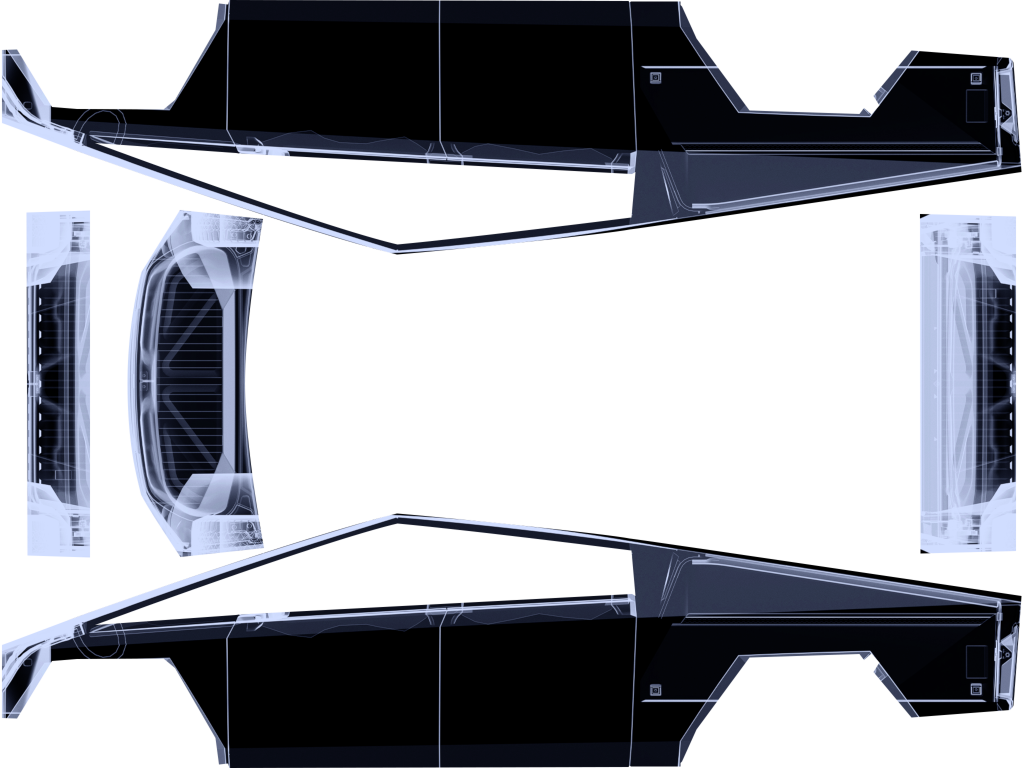 Xray Tesla Cybertruck wrap design texture pattern
