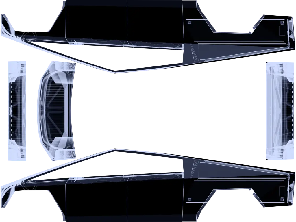 Xray Tesla Cybertruck wrap design texture pattern