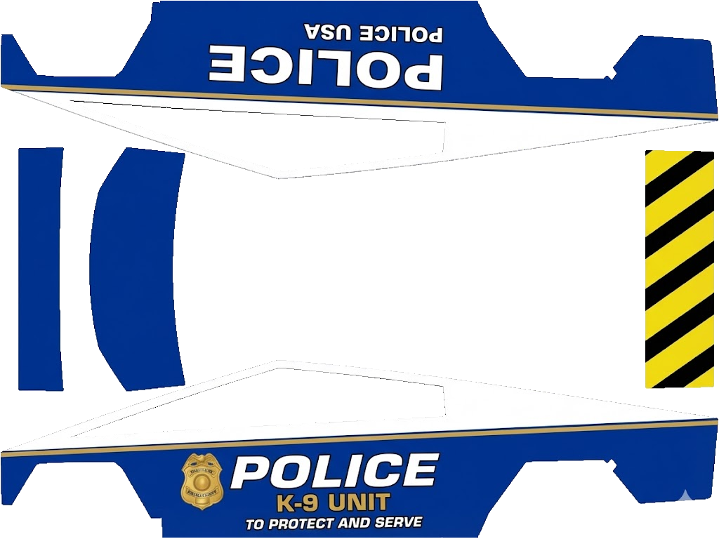 police Tesla Cybertruck wrap design texture pattern