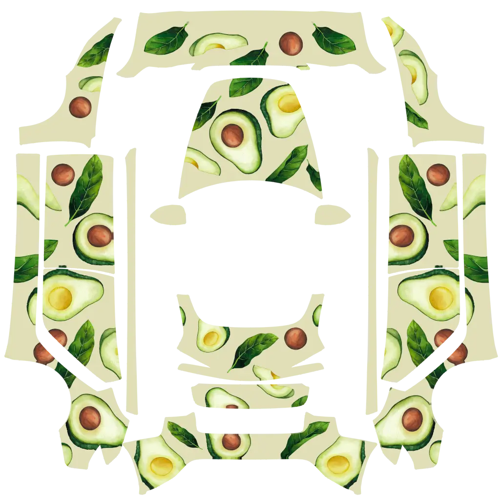 Avocado Haze Tesla Model 3 Highland wrap design texture pattern