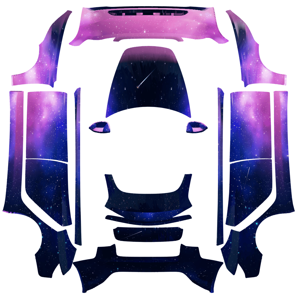 Cosmic Burst Tesla Model 3 焕新版 wrap design texture pattern