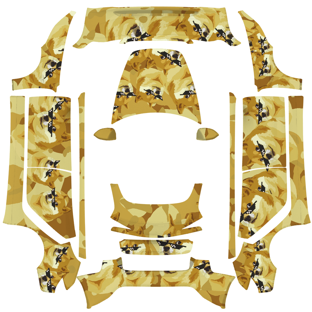 Doge Tesla Model 3 焕新版 wrap design texture pattern