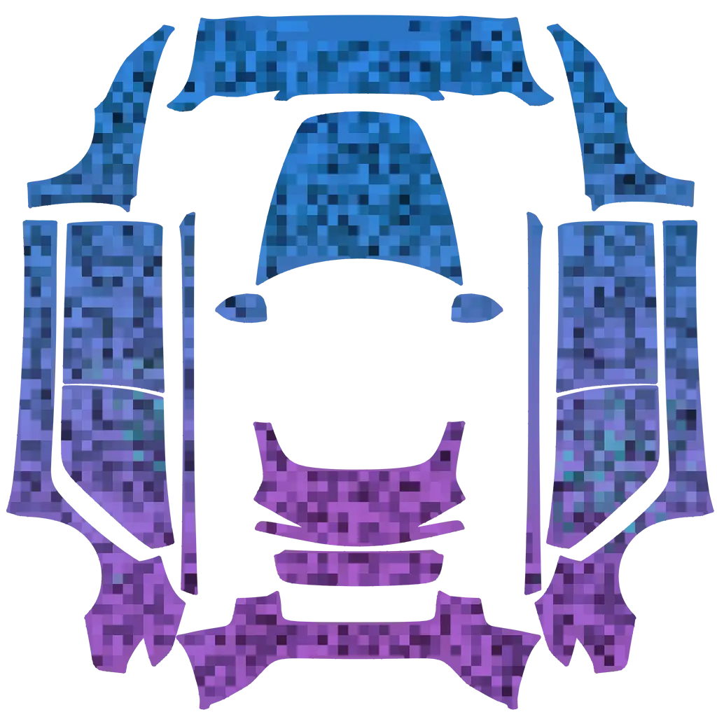 8-Bit Racer Tesla Model 3 Highland wrap design texture pattern