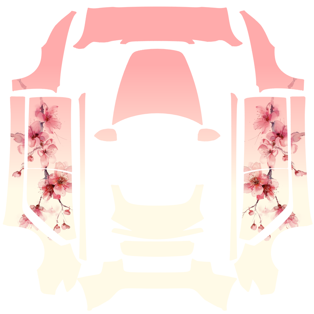 Sakura Tesla Model 3 焕新版 wrap design texture pattern