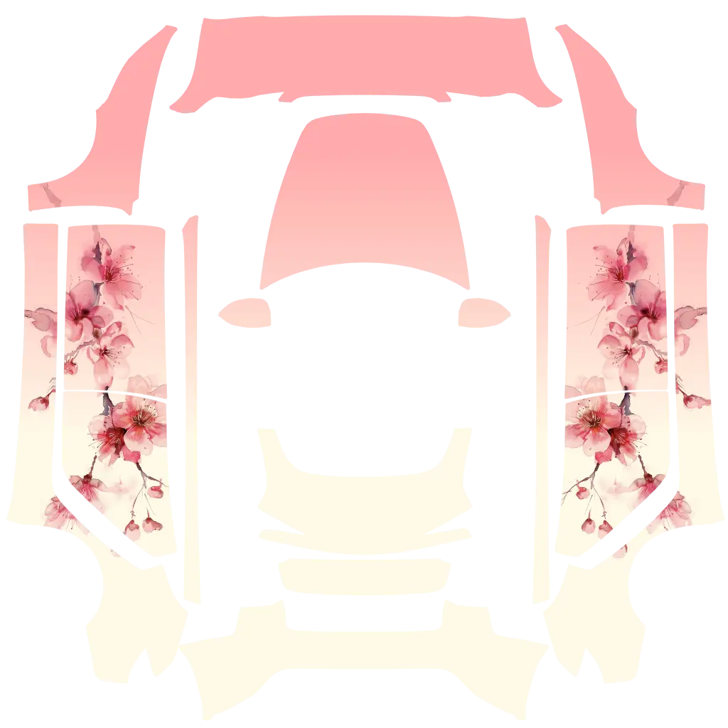 Pink Drift Tesla Model 3 Highland wrap design texture pattern