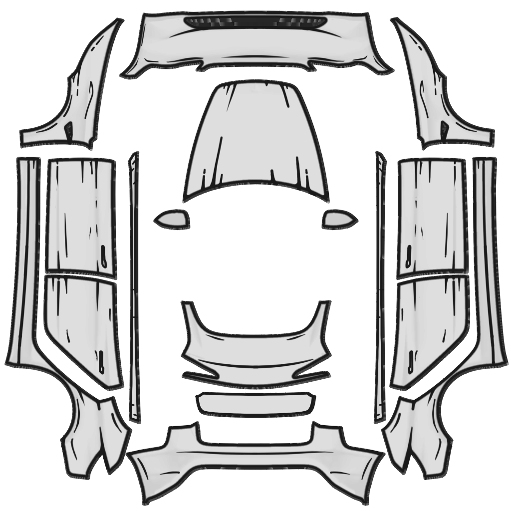 Sketch Tesla Model 3 焕新版 wrap design texture pattern