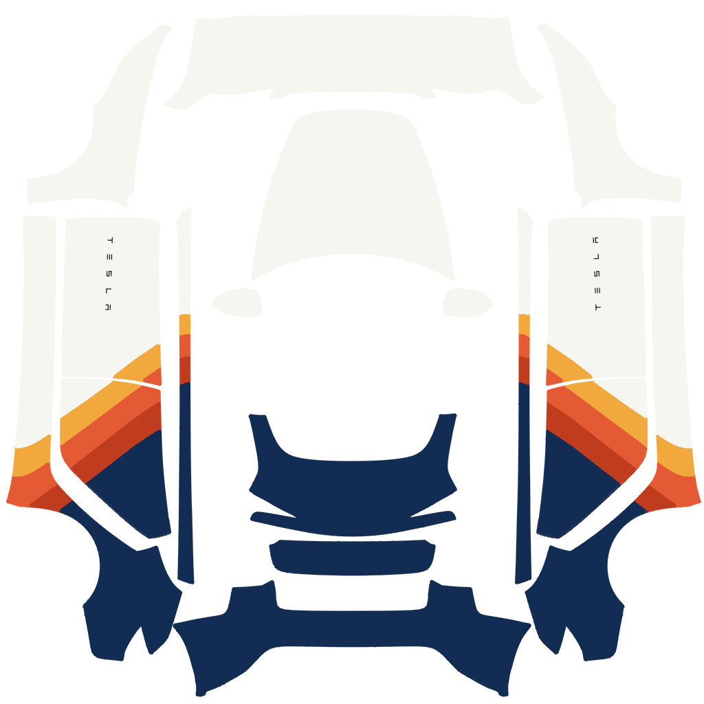 Vintage Stripes Tesla Model 3 焕新版 wrap design texture pattern