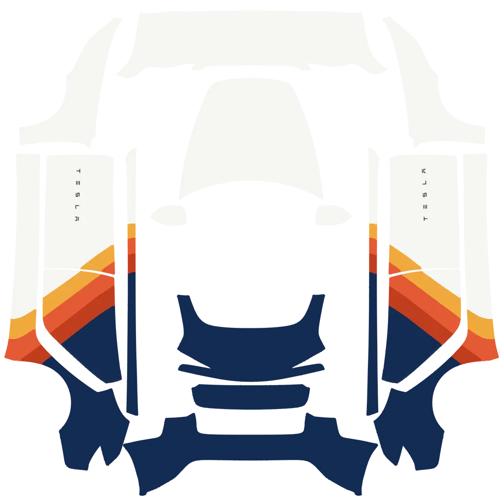 Vintage Stripes Tesla Model 3 焕新版 wrap design texture pattern