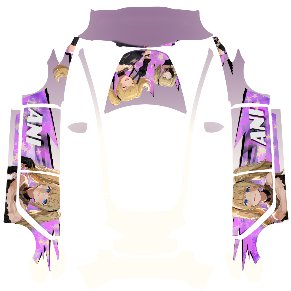 Ani Tesla Model 3 wrap design texture pattern