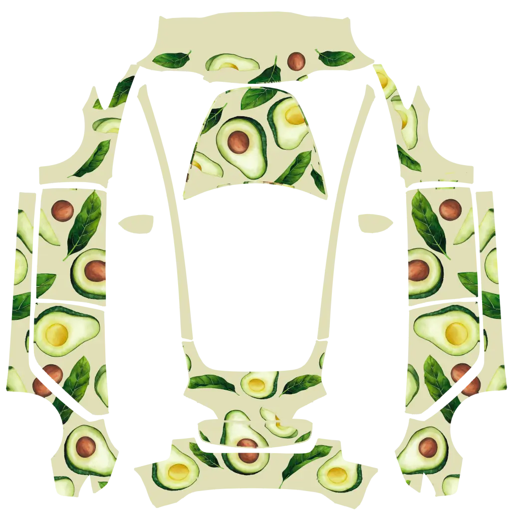 Avocado Cream Tesla Model 3 (Classic) wrap design texture pattern