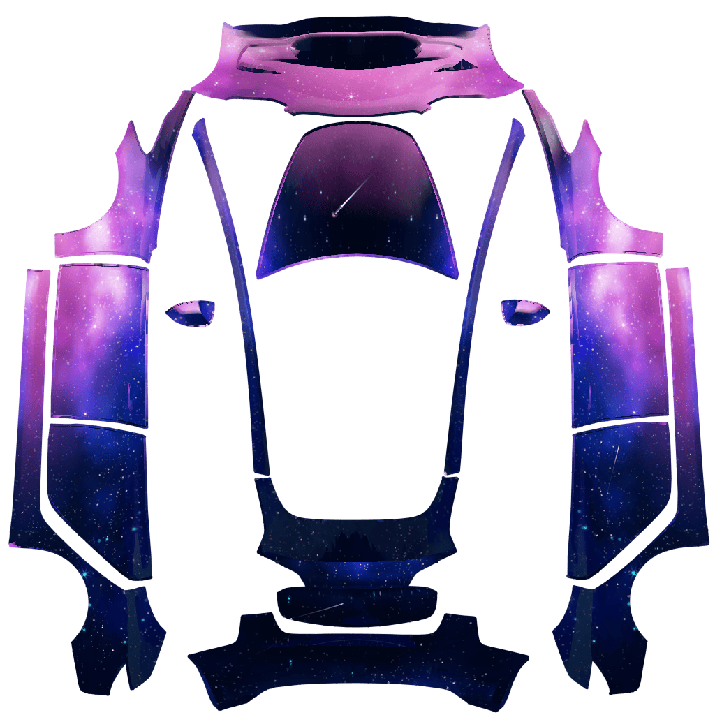 Cosmic Burst Tesla Model 3 wrap design texture pattern