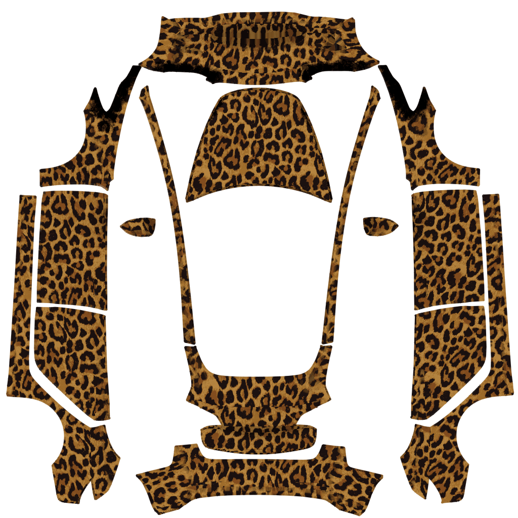 Leopard Tesla Model 3 wrap design texture pattern