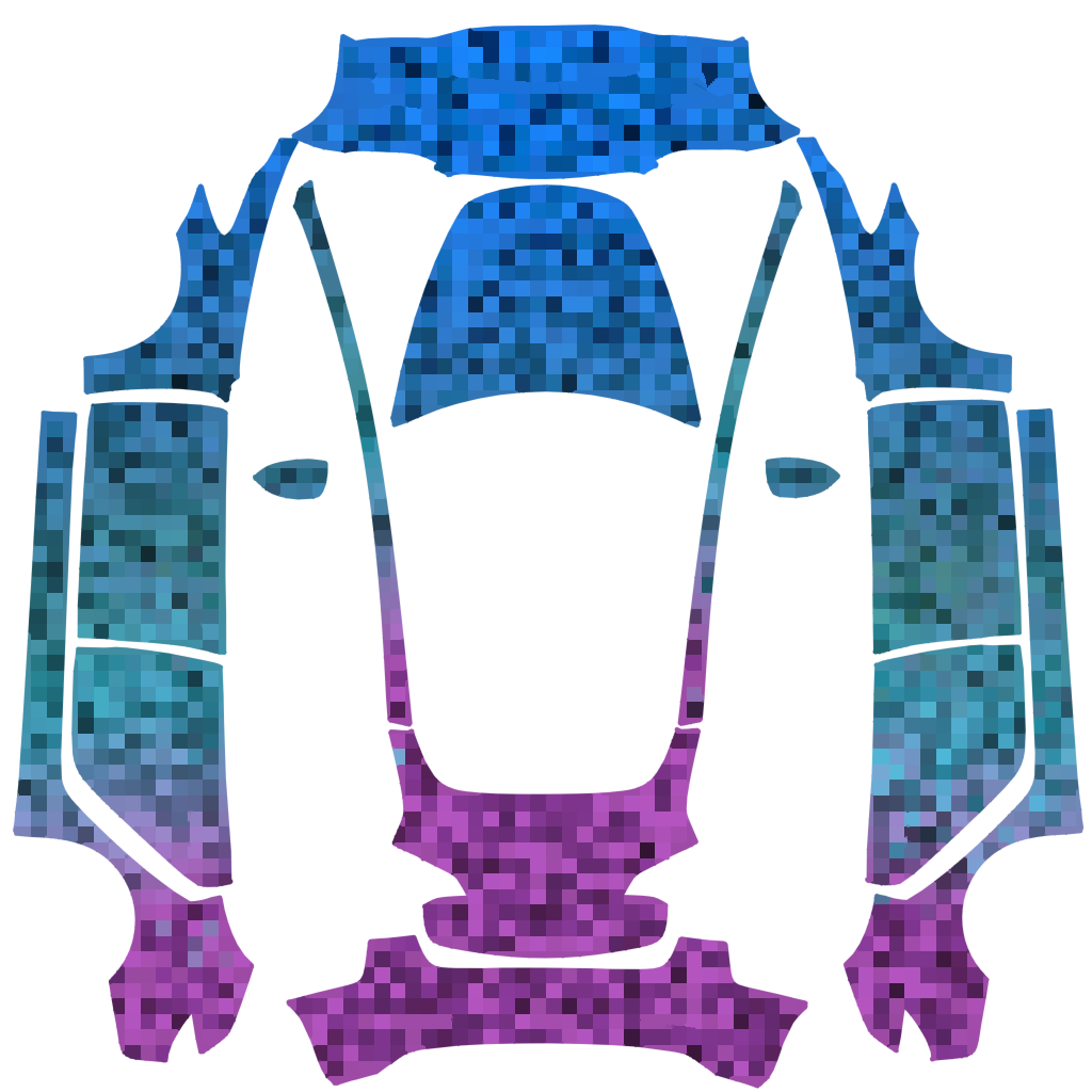 Pixel Art Tesla Model 3 wrap design texture pattern