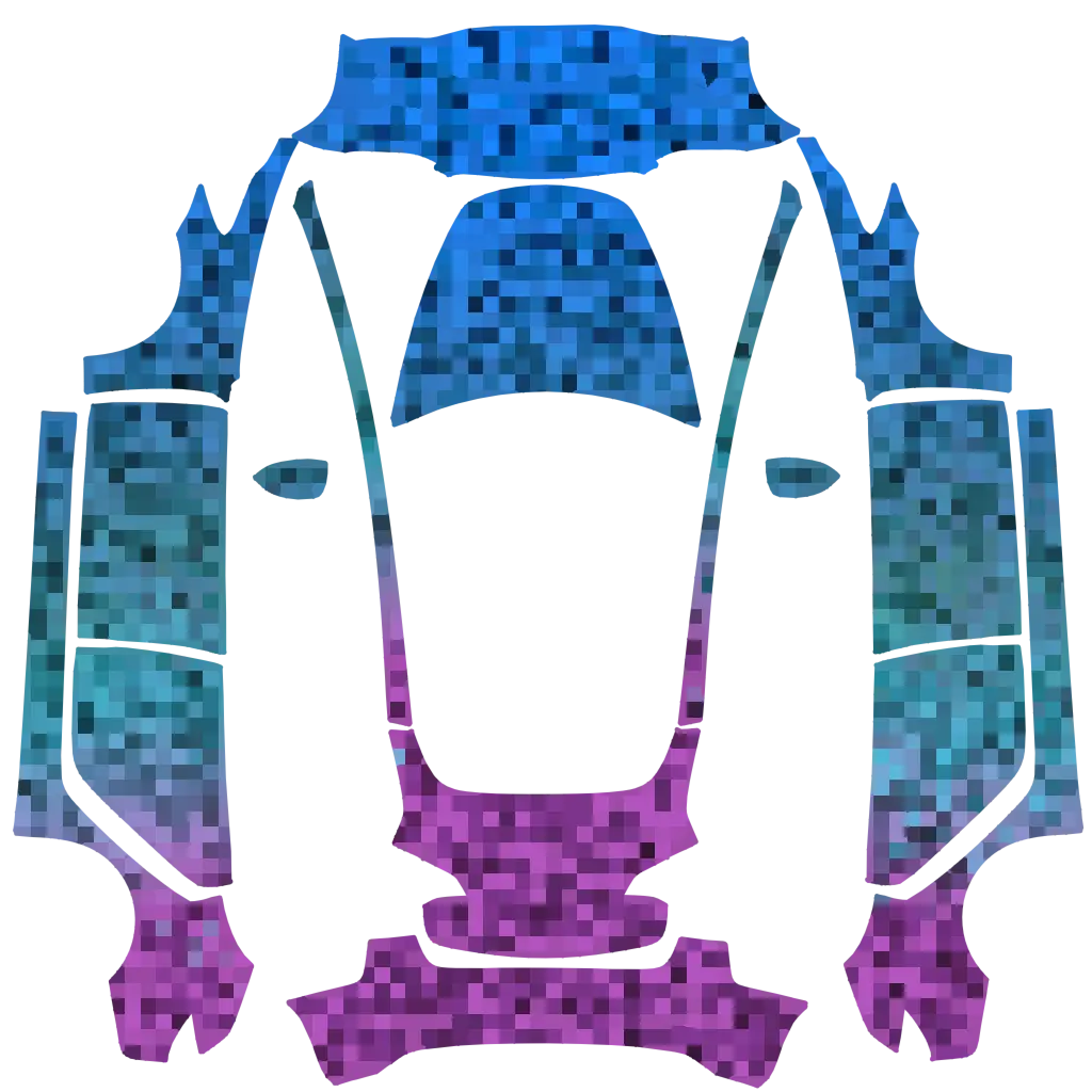 Chroma Grid Tesla Model 3 (Classic) wrap design texture pattern
