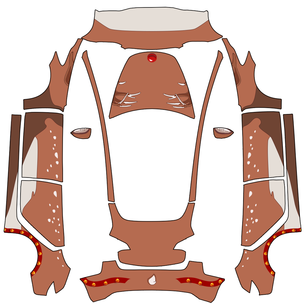 Reindeer Tesla Model 3 wrap design texture pattern