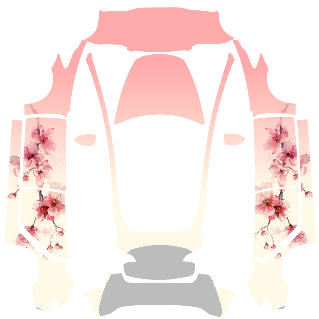 Sakura Tesla Model 3 wrap design texture pattern