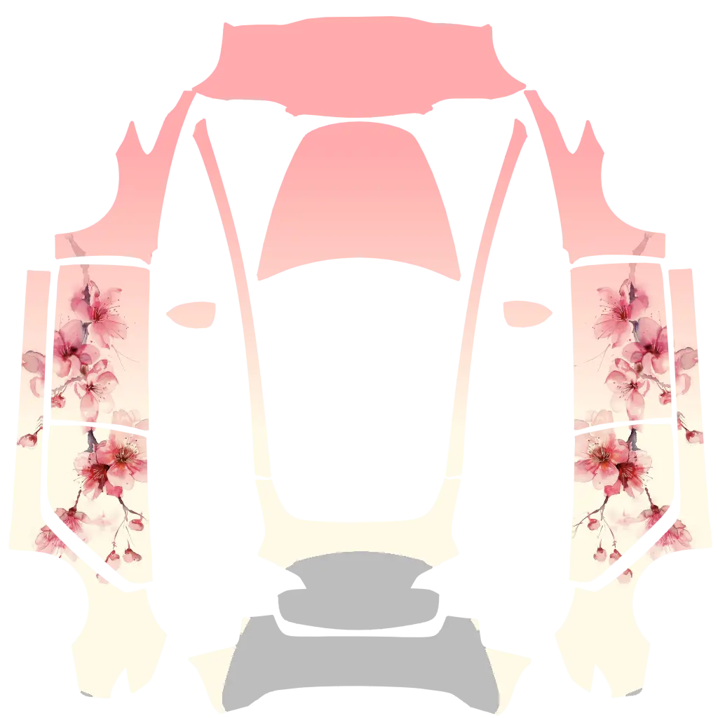 Sakura Tesla Model 3 wrap design texture pattern