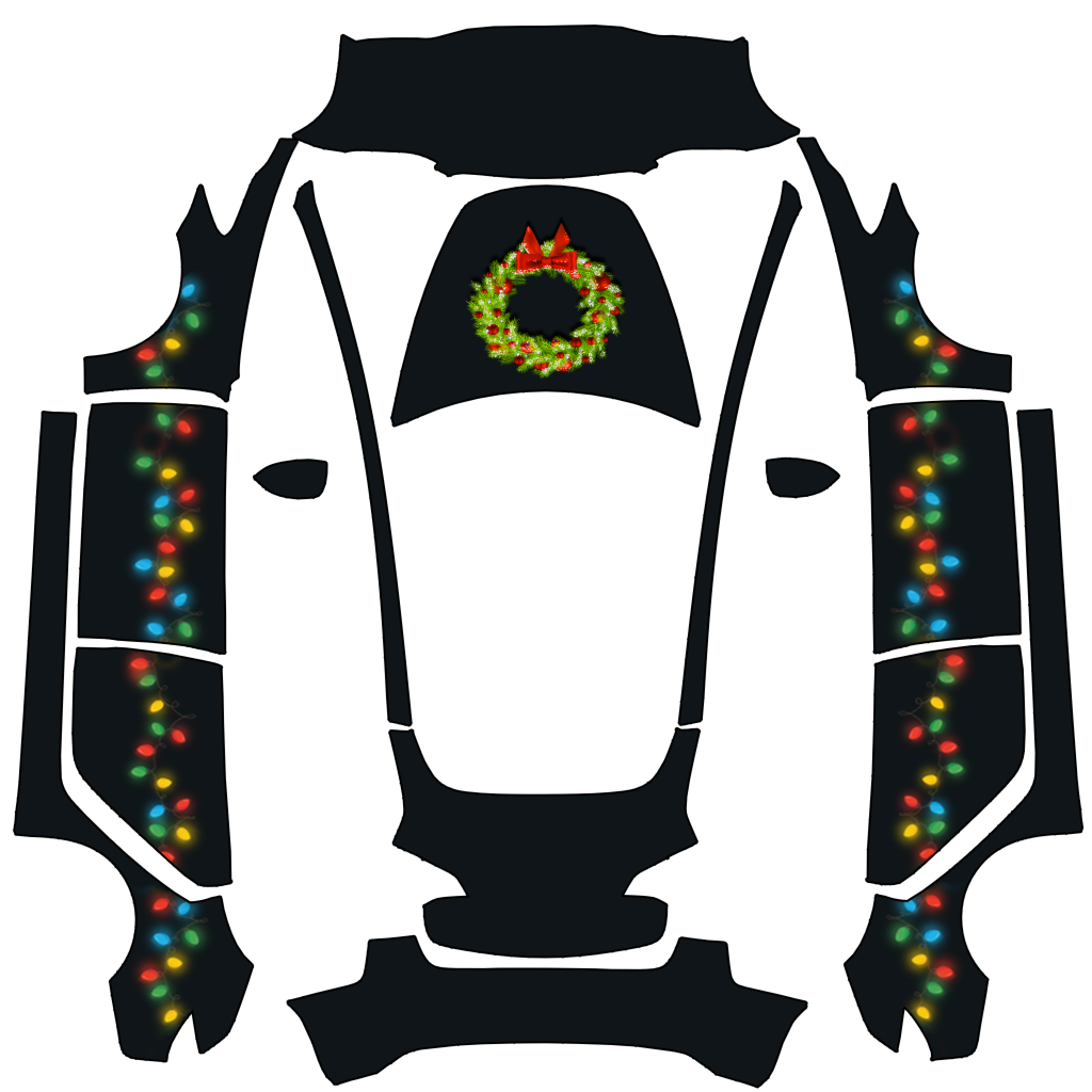 String Lights Tesla Model 3 wrap design texture pattern