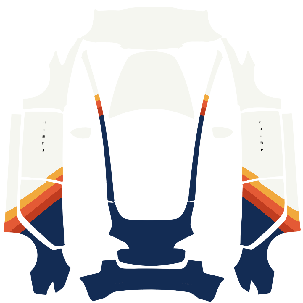 Vintage Stripes Tesla Model 3 wrap design texture pattern