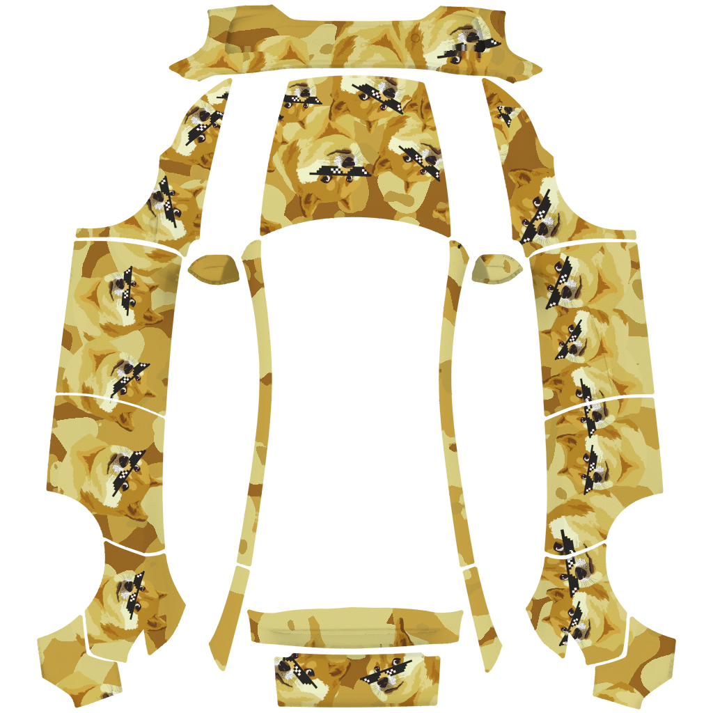 Doge Tesla Model Y 基础版 wrap design texture pattern