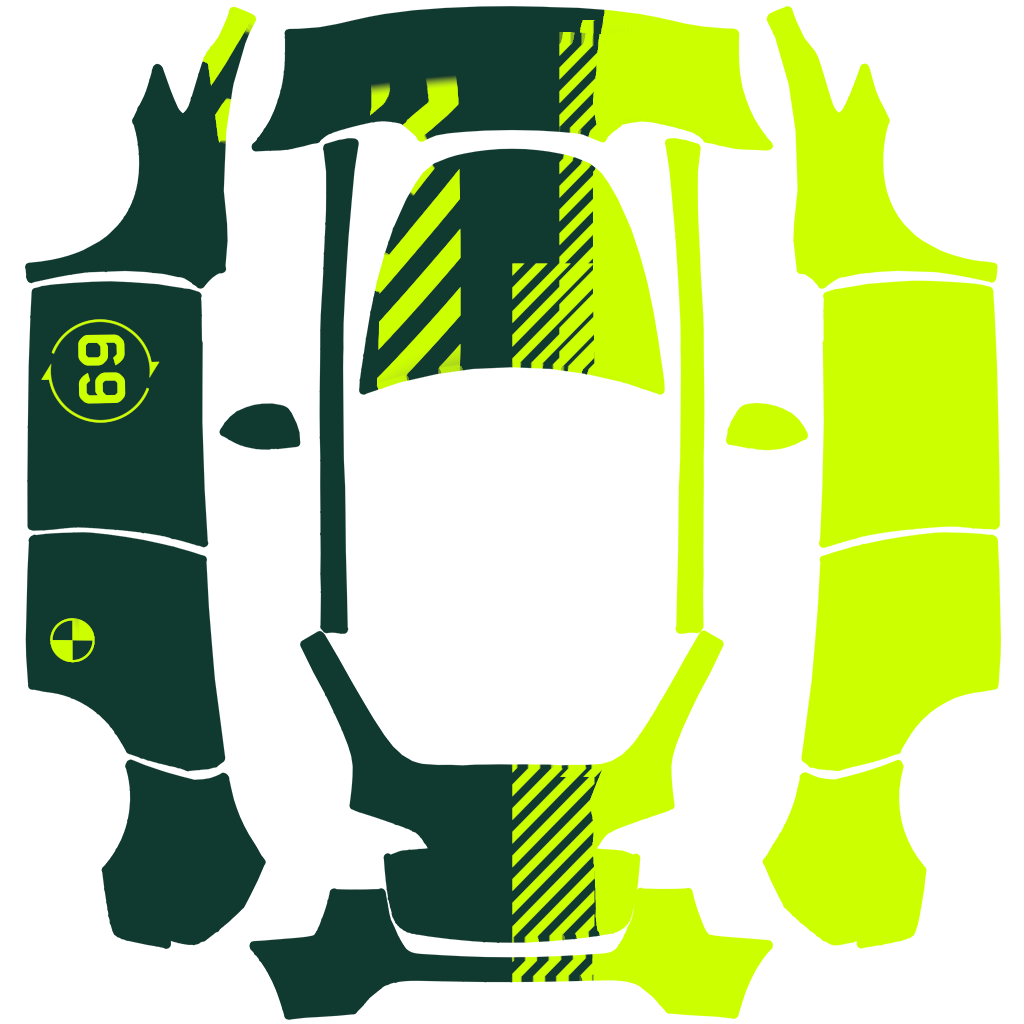 Divide Tesla Model Y wrap design texture pattern