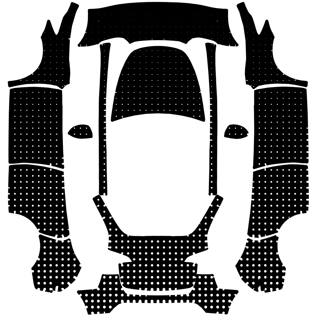 Dot Matrix Tesla Model Y wrap design texture pattern