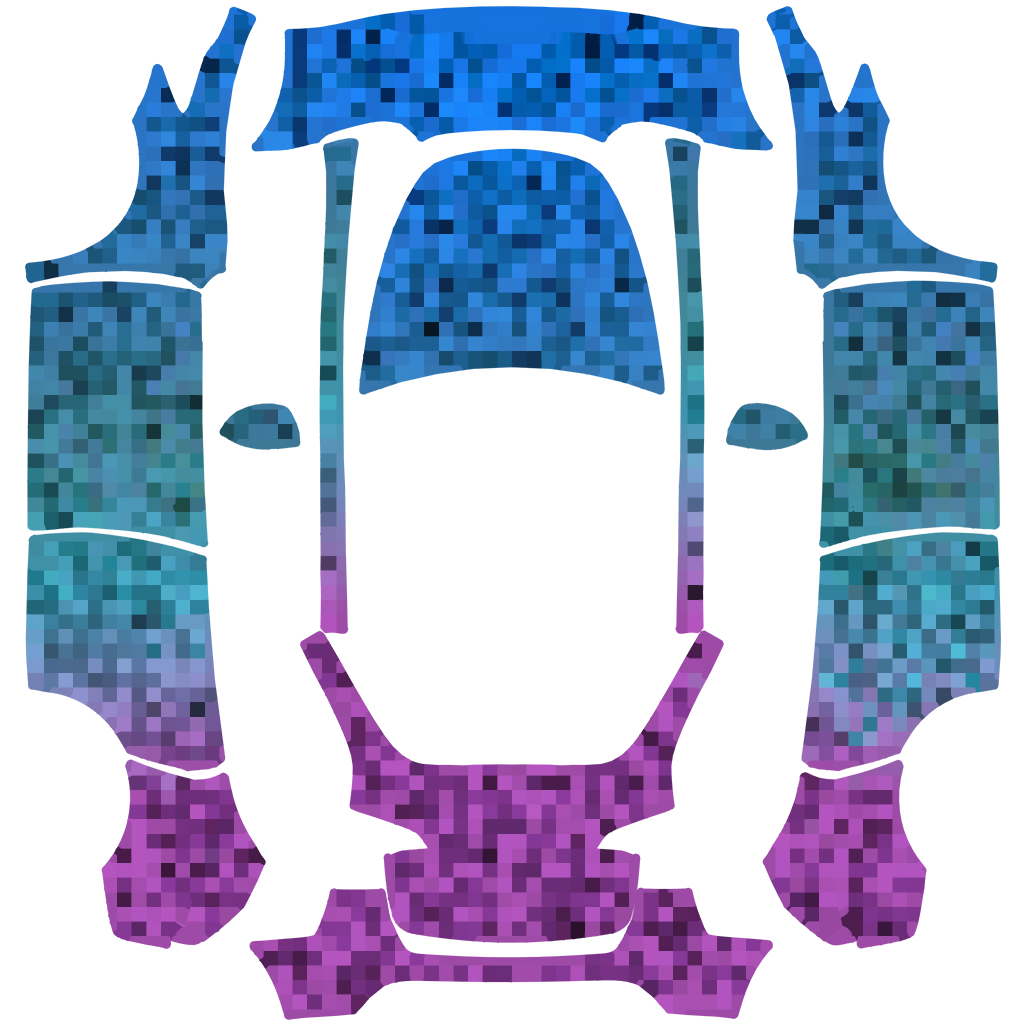 Pixel Art Tesla Model Y wrap design texture pattern