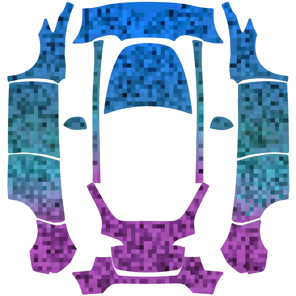 8-Bit Ride Tesla Model Y (Classic) wrap design texture pattern