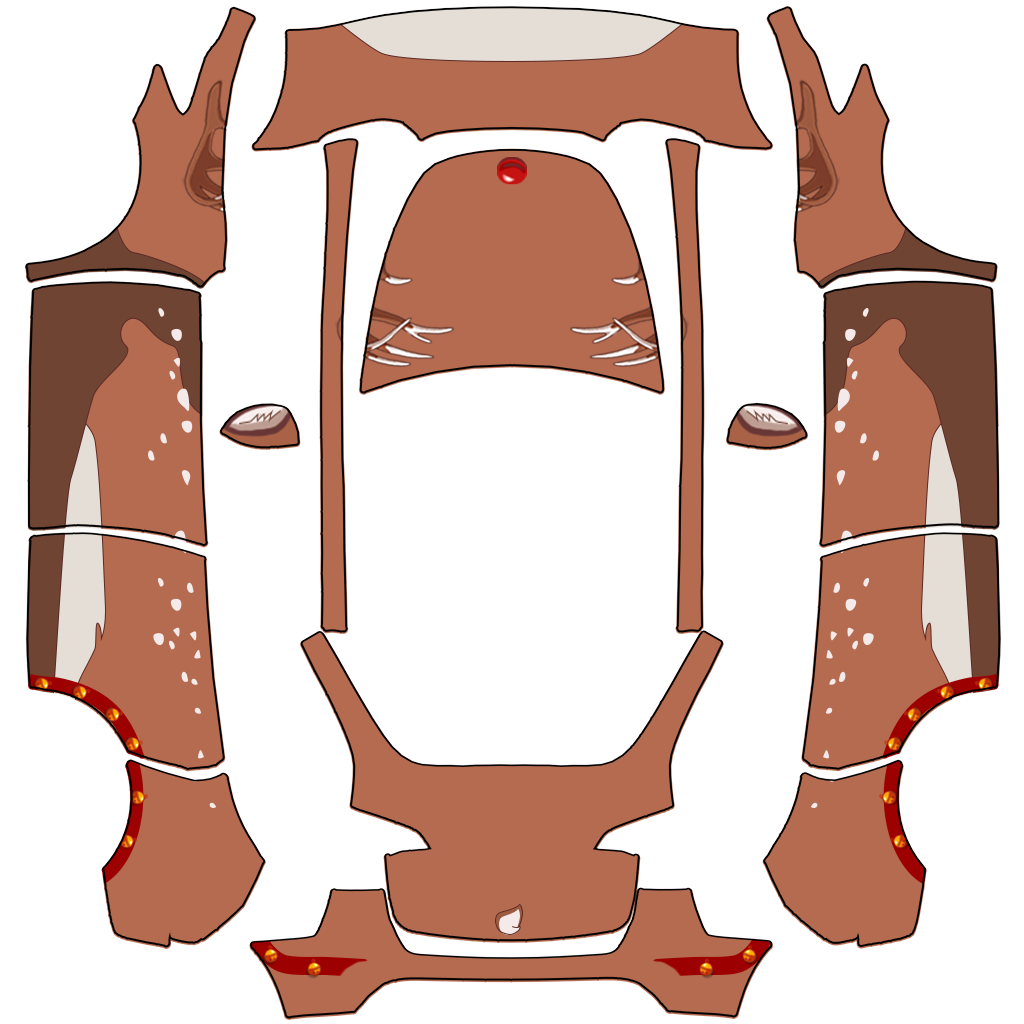 Reindeer Tesla Model Y wrap design texture pattern