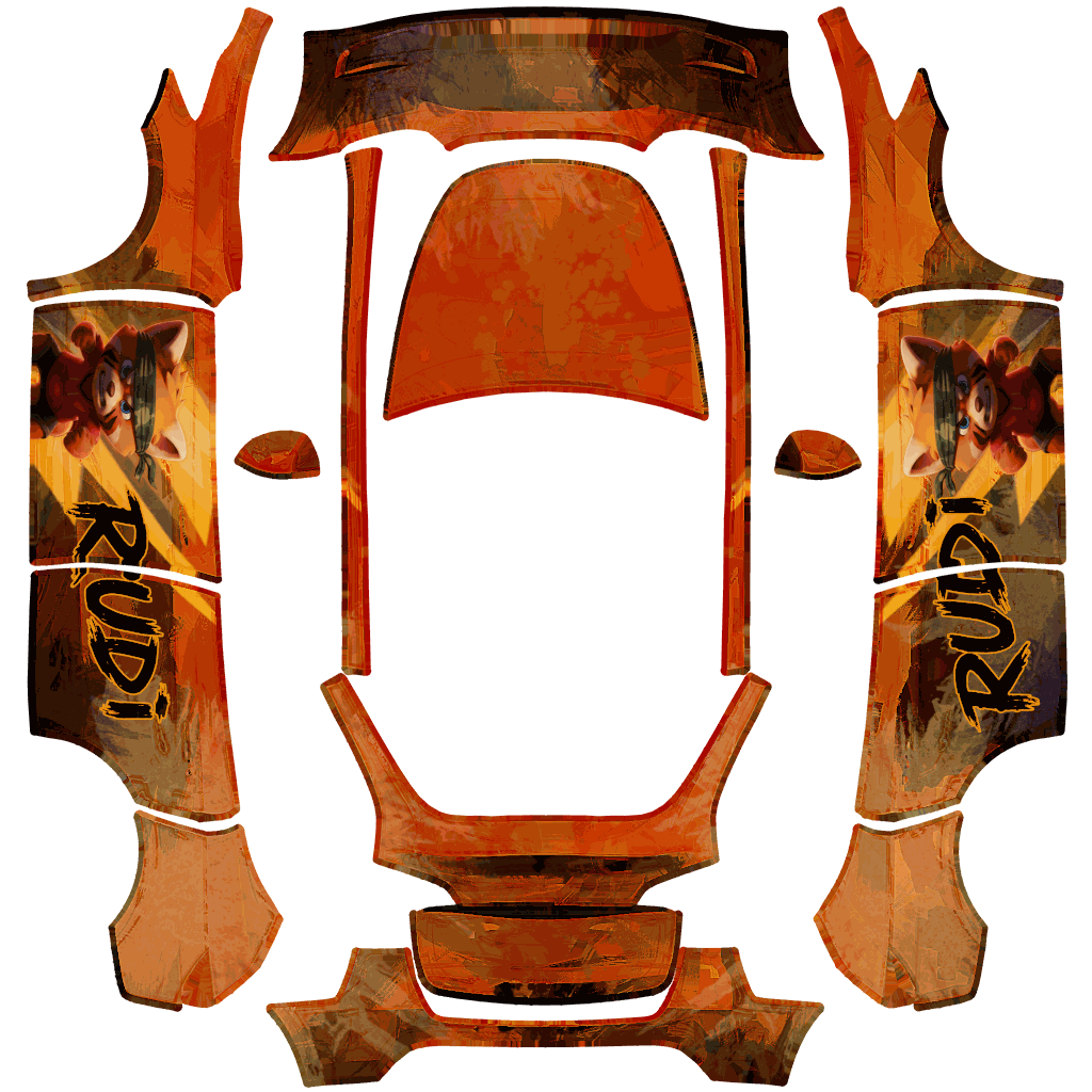 Rudi Tesla Model Y wrap design texture pattern