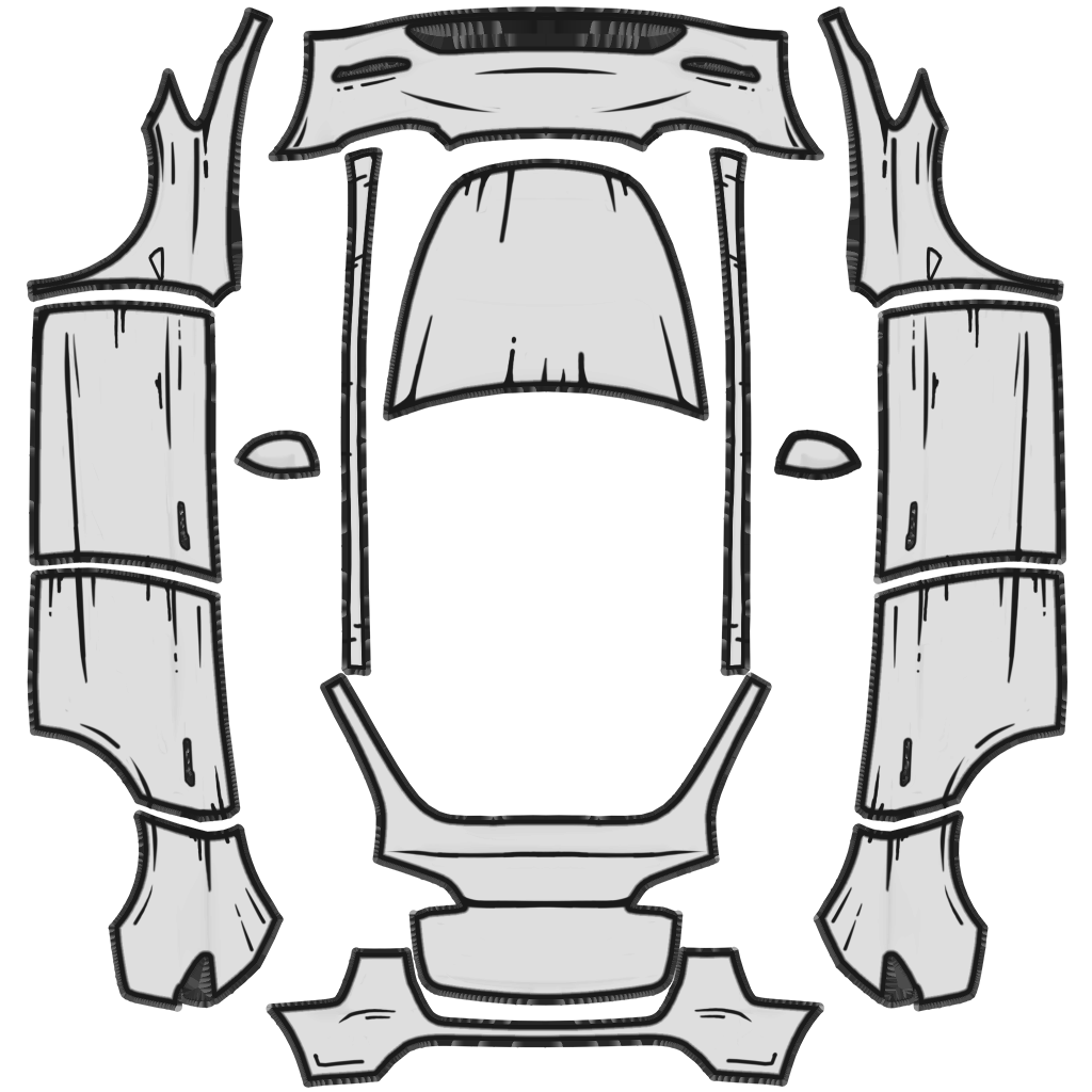 Sketch Tesla Model Y wrap design texture pattern