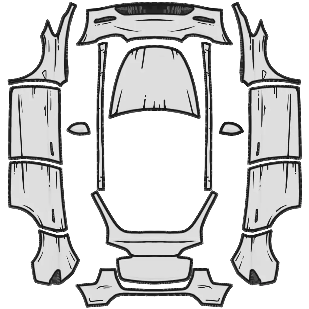 Outline Tesla Model Y (Classic) wrap design texture pattern