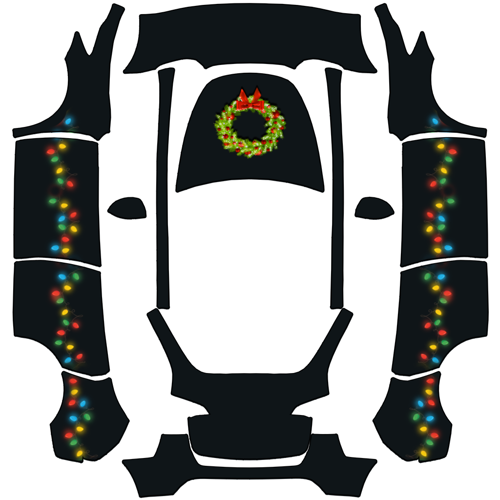 String Lights Tesla Model Y wrap design texture pattern