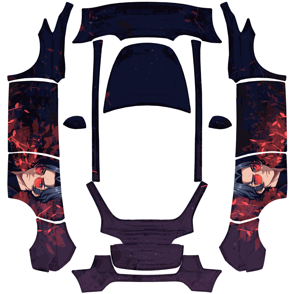 Valentine Tesla Model Y wrap design texture pattern