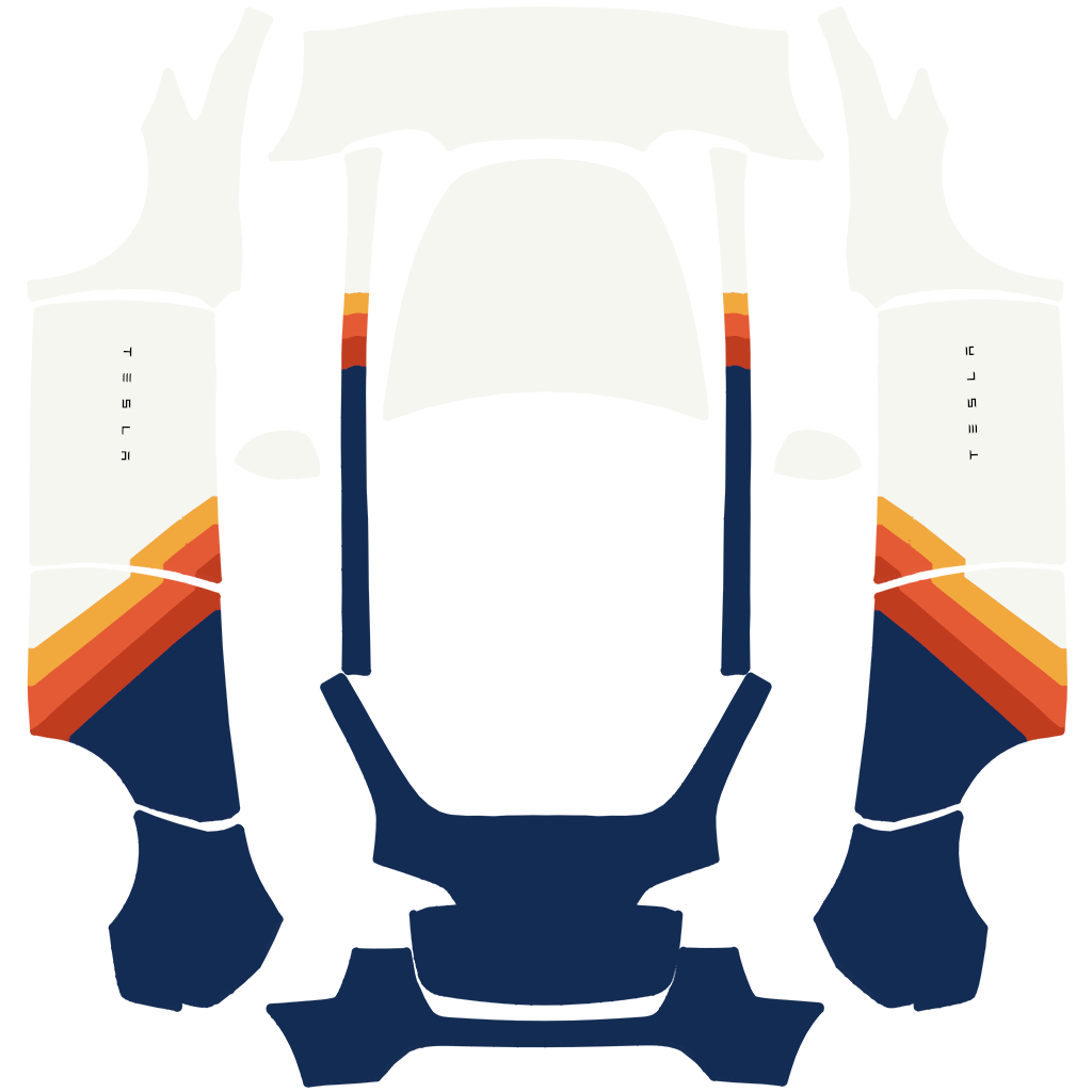 Vintage Stripes Tesla Model Y wrap design texture pattern