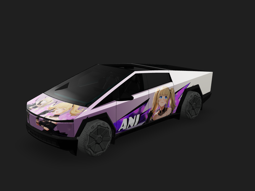 Ani Tesla Cybertruck wrap design skin