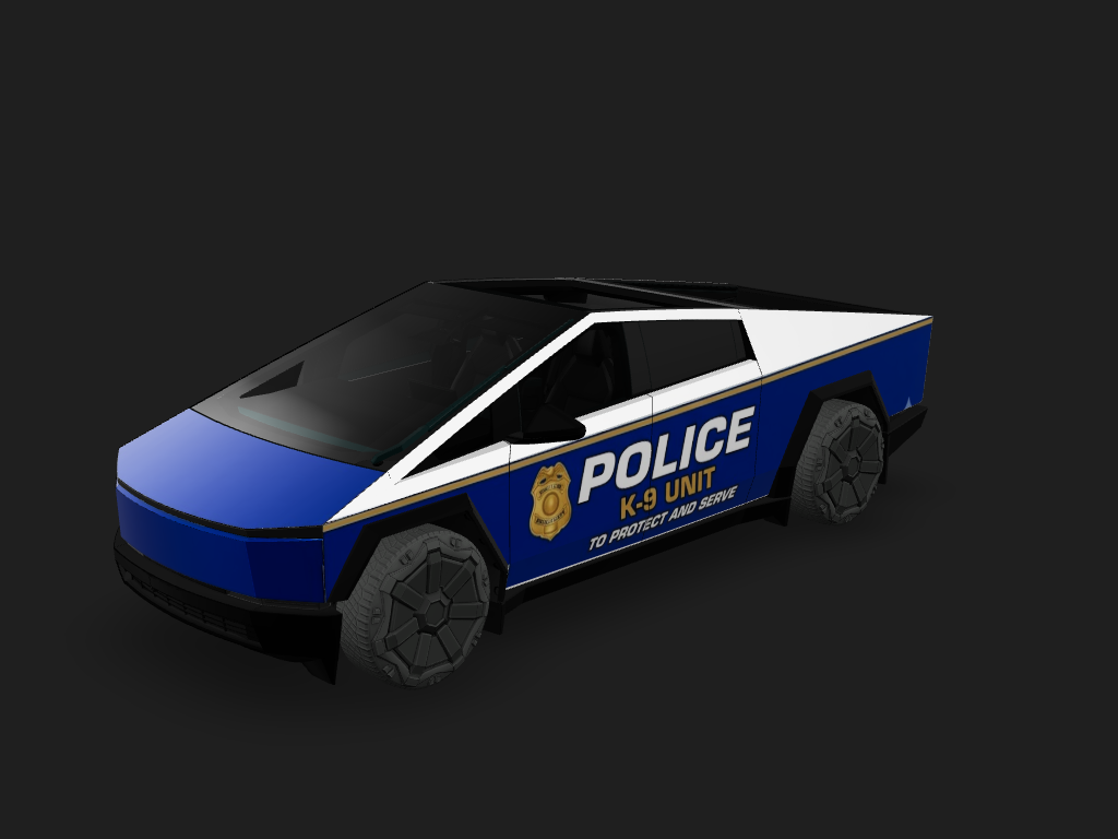police Tesla Cybertruck wrap design skin