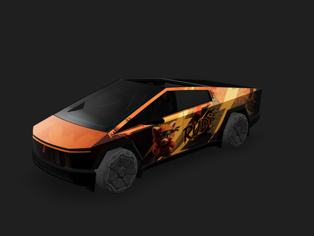 Rudi Tesla Cybertruck wrap design skin