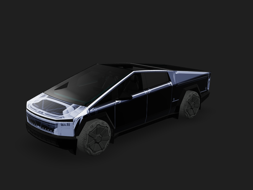 Xray Tesla Cybertruck wrap design skin