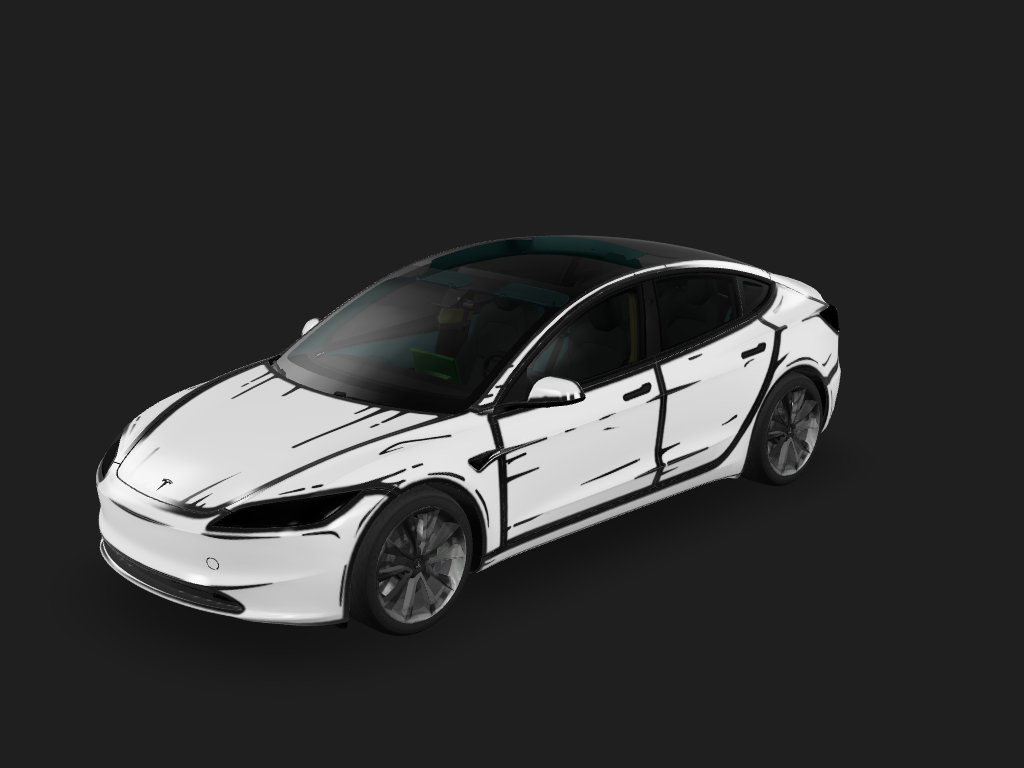 Graphite Flow Tesla Model 3 Highland wrap design skin
