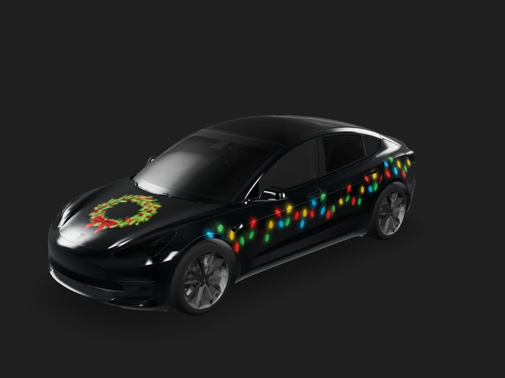 String Lights Tesla Model 3 wrap design skin