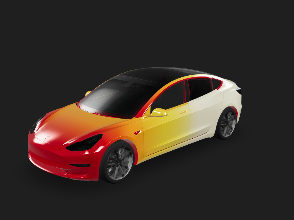 Vintage Gradient Tesla Model 3 wrap design skin
