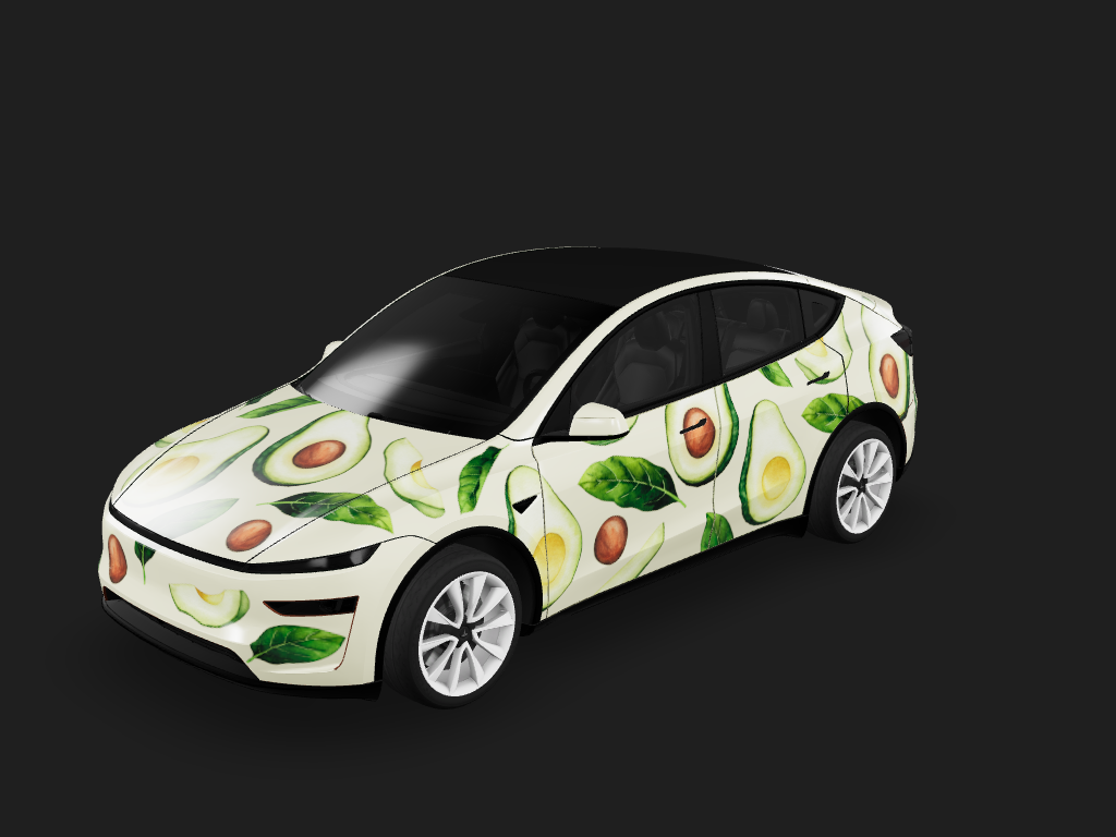 Avocado Green Tesla Model Y 基础版 wrap design skin
