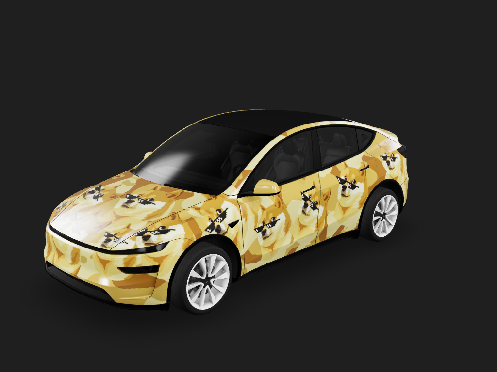 Doge Tesla Model Y 基础版 wrap design skin