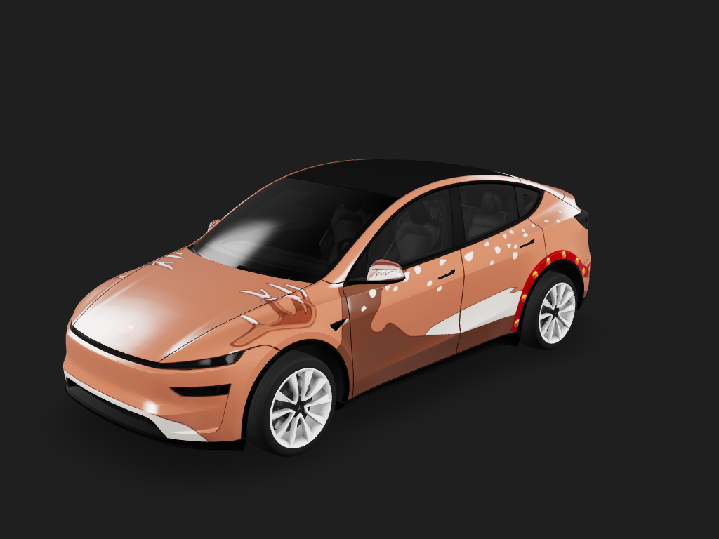 Reindeer Tesla Model Y 基础版 wrap design skin