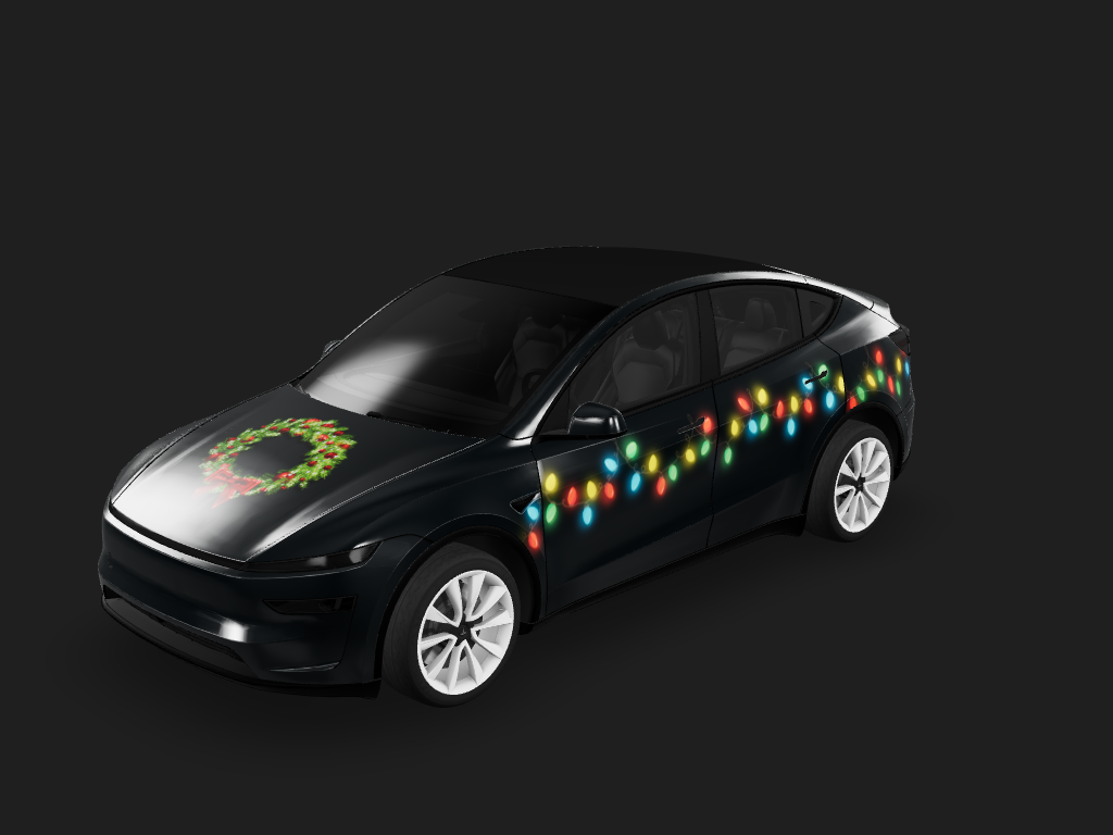 String Lights Tesla Model Y 焕新版 wrap design skin